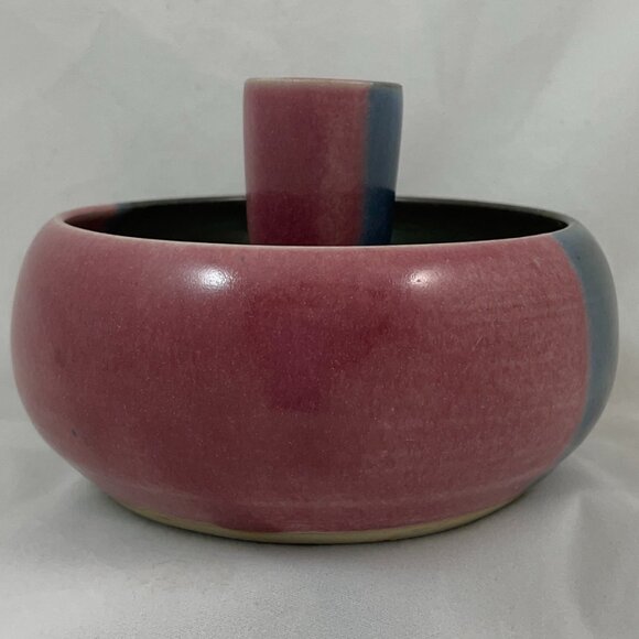 Vintage 1995 Shelton Art Pottery Candlestick, Studio Signed MM, 3” Taper Holder - Picture 3 of 7
